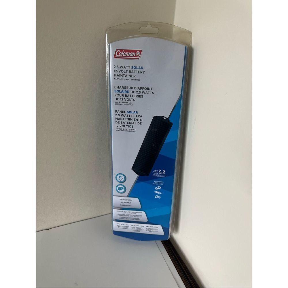 Coleman Amorphous Solar Panel Battery Maintainer 2.5 Watts 58016 Boat Tractor